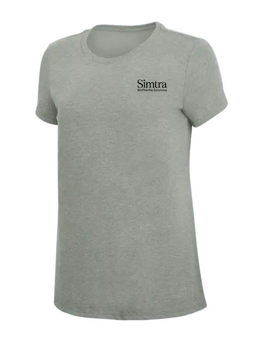 Womens Simply Soft Grey Frost 4.5oz  Poly/Combed Ring Spun Cotton T-Shirt w/Simtra Logo