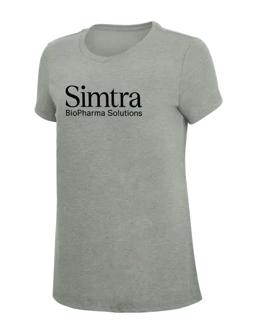 Womens Simply Soft Grey Frost 4.5oz  Poly/Combed Ring Spun Cotton T-Shirt w/Simtra Logo