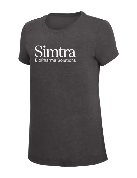 Womens Simply Soft Heather Charcoal 4.5oz  Poly/Combed Ring Spun Cotton T-Shirt w/Simtra Logo