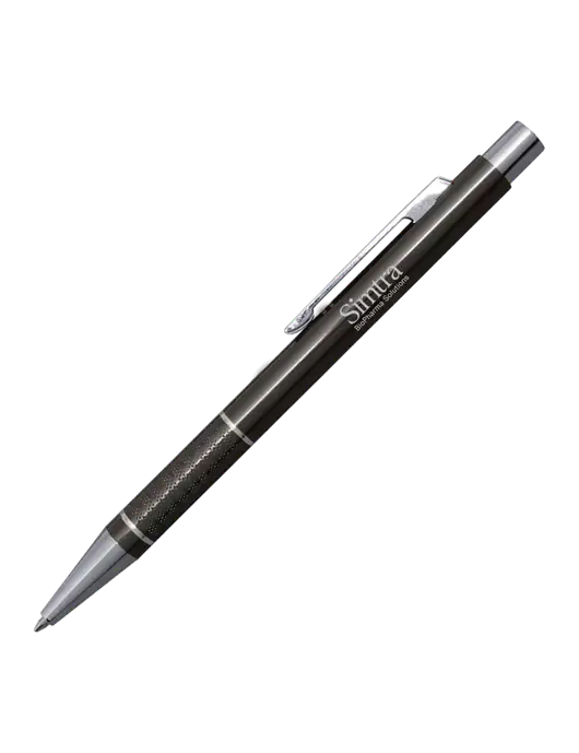 St George Gunmetal Pen - Blue Ink w/Simtra Logo