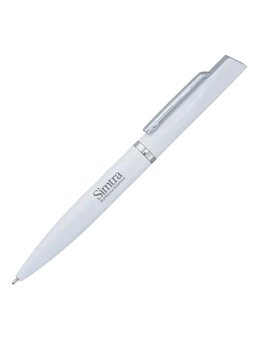 Santos White Pen - Black Ink w/Simtra Logo
