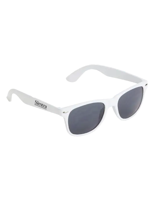 Daytona White Sunglasses w/Simtra Logo