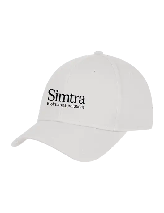 White Structured Cap Hook & Loop w/Simtra Logo