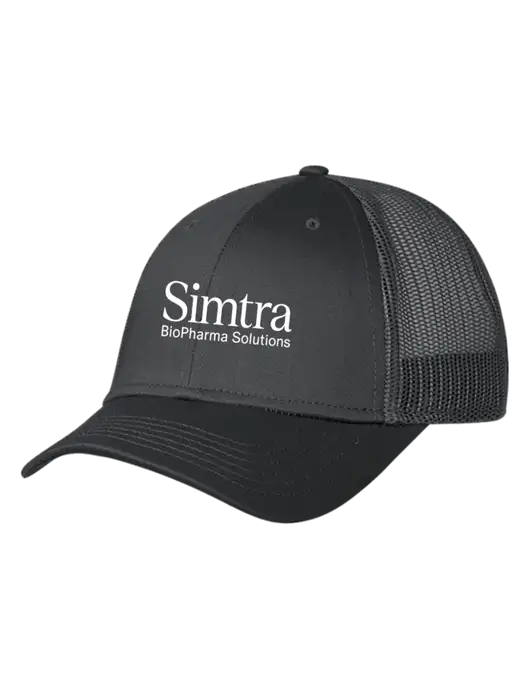 Charcoal Mesh Trucker Cap Snap Back w/Simtra Logo