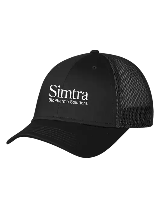 Black Mesh Trucker Cap Snap Back w/Simtra Logo