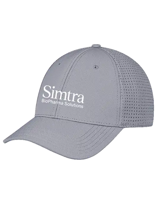 Grey Performance Stretchable Cap Hook & Loop w/Simtra Logo