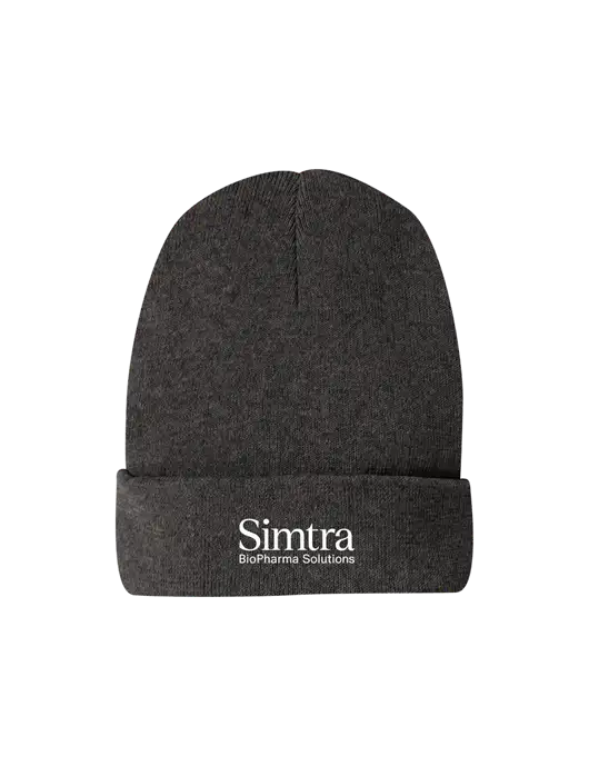 Recycled Charcoal Heather Beanie w/Simtra Logo