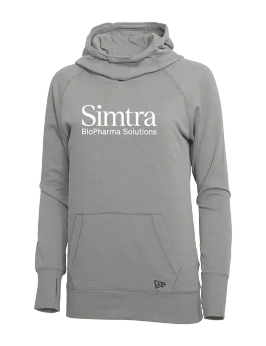 New Era Shadow Grey Heather Womens Tri-Blend Fleece Pullover Hoodie w/Simtra Logo