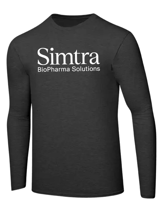 Ring Spun Dark Heather Grey 4.5 oz Long Sleeve T-Shirt w/Simtra Logo