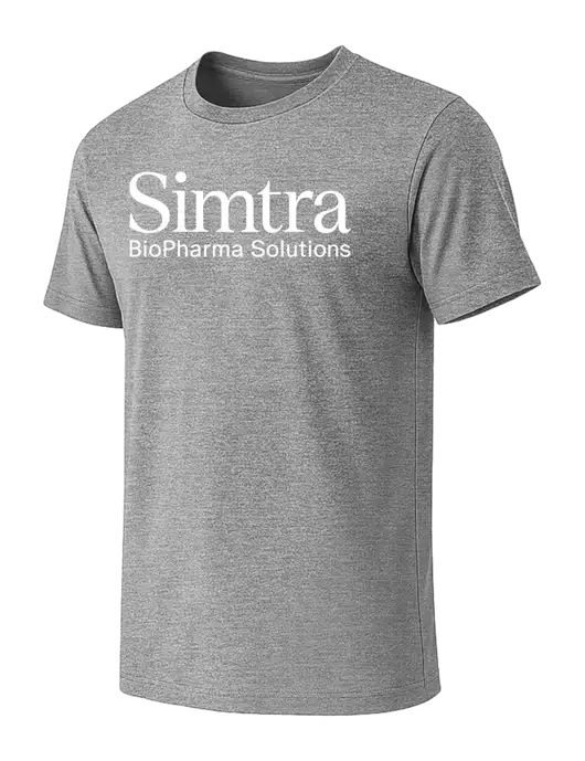 BELLA+CANVAS Heather Grey CVC Short Sleeve Tee w/Simtra Logo