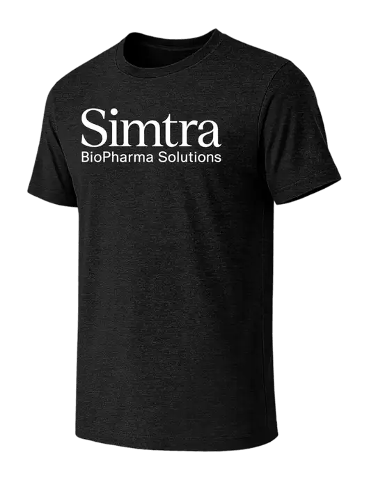 BELLA+CANVAS Black Heather CVC Short Sleeve Tee w/Simtra Logo