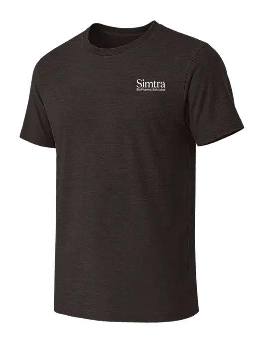 BELLA+CANVAS Dark Grey Heather CVC Short Sleeve Tee w/Simtra Logo
