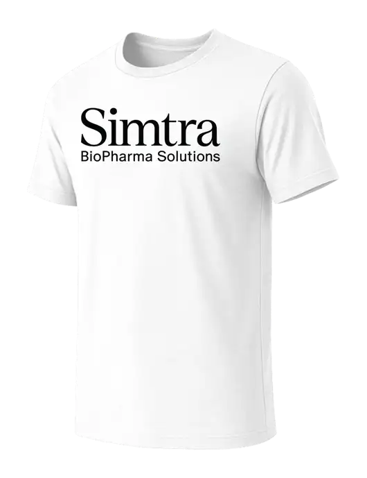 BELLA+CANVAS White Blend CVC Short Sleeve Tee w/Simtra Logo