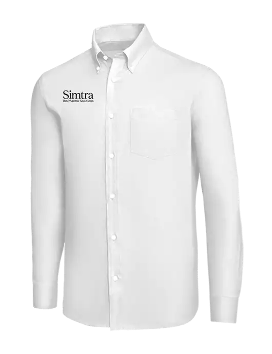 Brooks Brothers White Wrinkle-Free Stretch Nailhead Shirt w/Simtra Logo