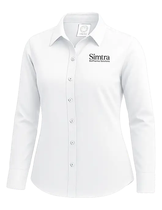 Brooks Brothers Womens White Wrinkle-Free Stretch Nailhead Shirt w/Simtra Logo