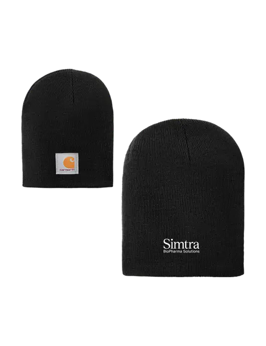 Carhartt Black Acrylic Knit Hat w/Simtra Logo