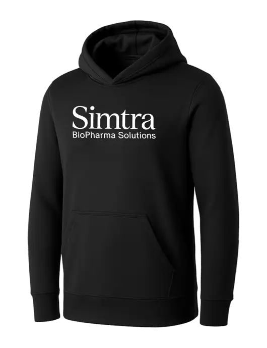 Womens Black Core Fleece Pullover Hooded Sweatshirt w/Simtra Logo