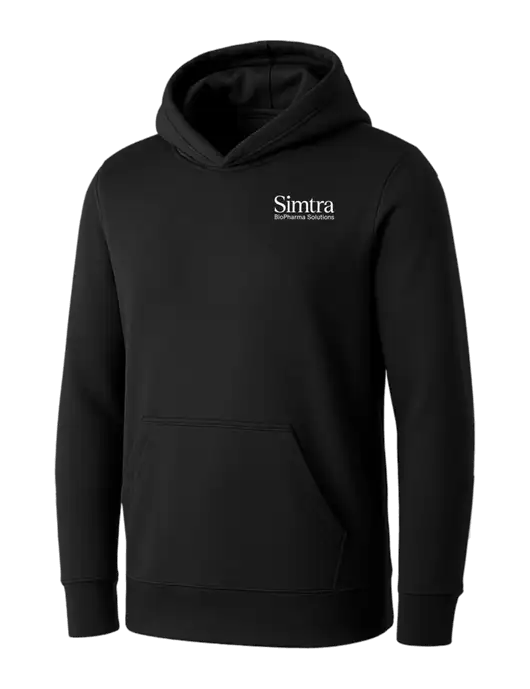 Womens Black Core Fleece Pullover Hooded Sweatshirt w/Simtra Logo