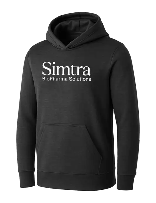 Womens Dark Grey Heather Core Fleece Pullover Hooded Sweatshirt w/Simtra Logo
