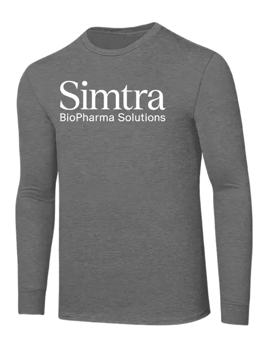 Core Blend Medium Grey Heather Long Sleeve Tee w/Simtra Logo