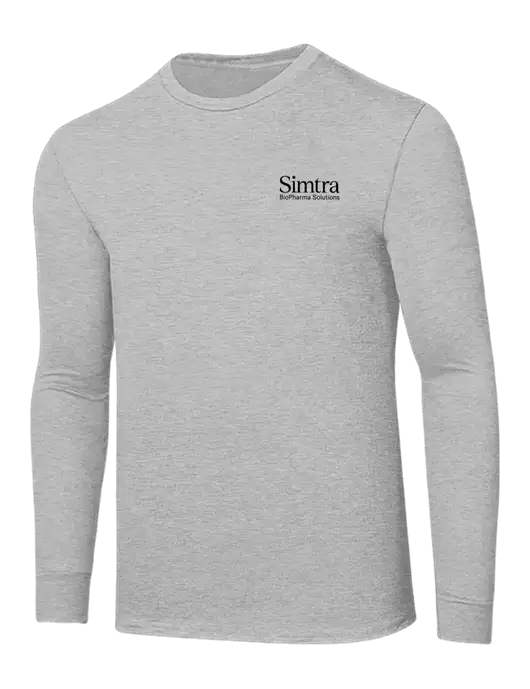 Core Blend Light Grey Heather Long Sleeve Tee w/Simtra Logo
