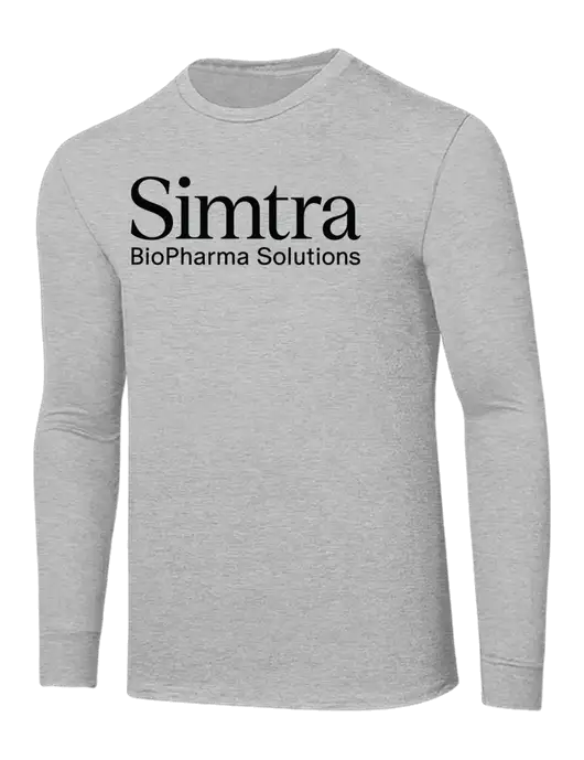 Core Blend Light Grey Heather Long Sleeve Tee w/Simtra Logo