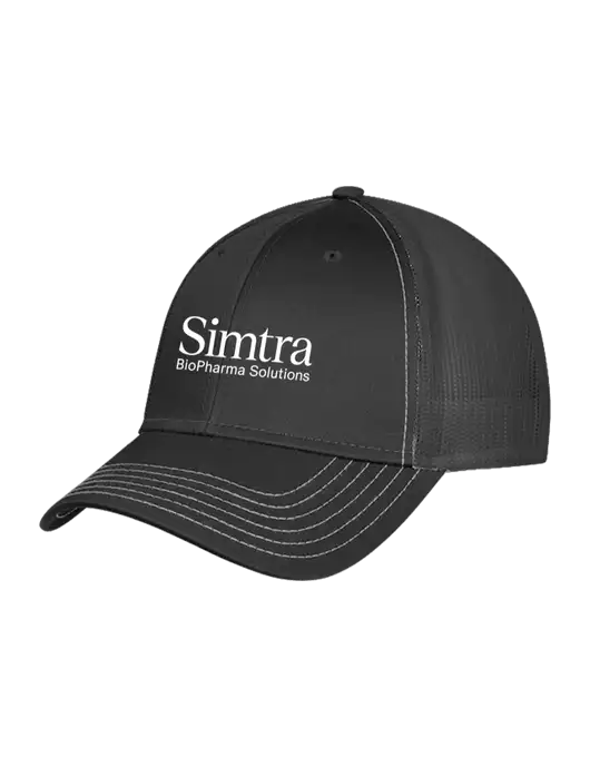 Charcoal Grey Mesh Trucker Cap Snap Back w/Simtra Logo
