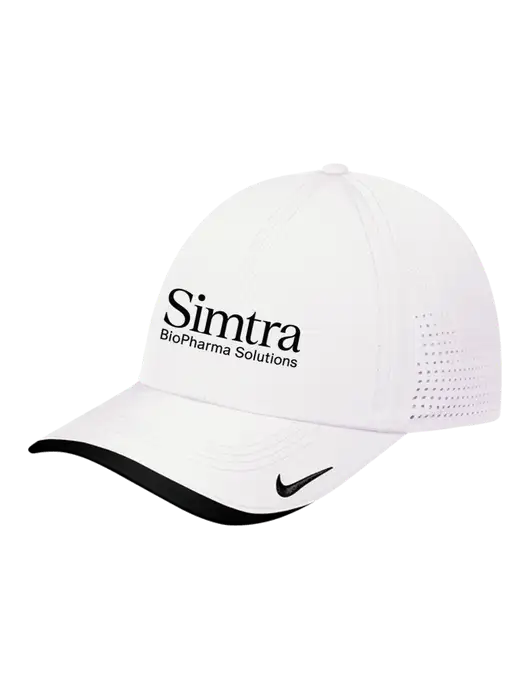 Nike White/Black Dri-FIT Perforated Performance Cap w/Simtra Logo