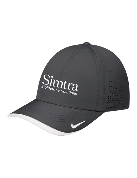 Nike Dark Grey/White Dri-FIT Perforated Performance Cap w/Simtra Logo