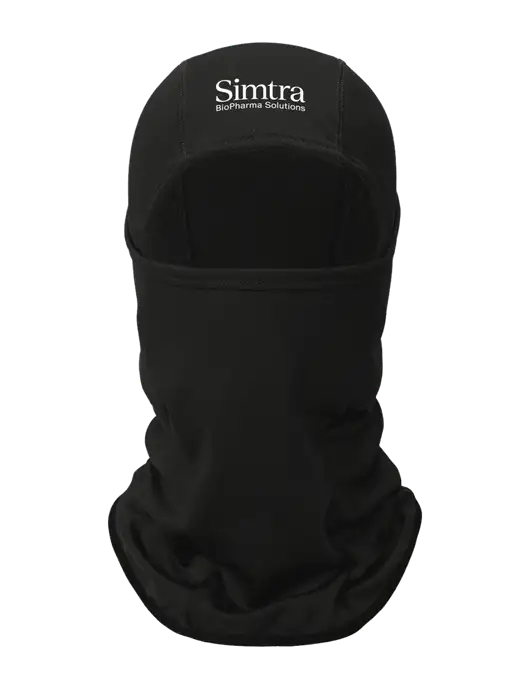 Black CornerStone Smooth Fleece Face Mask w/Simtra Logo