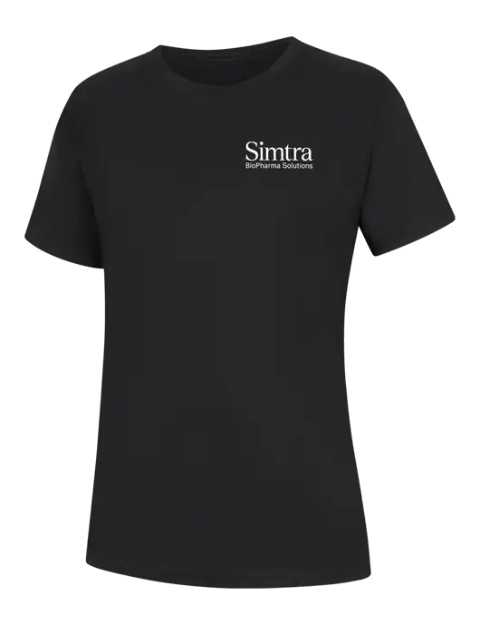 Womens Black Core Blend Tee w/Simtra Logo