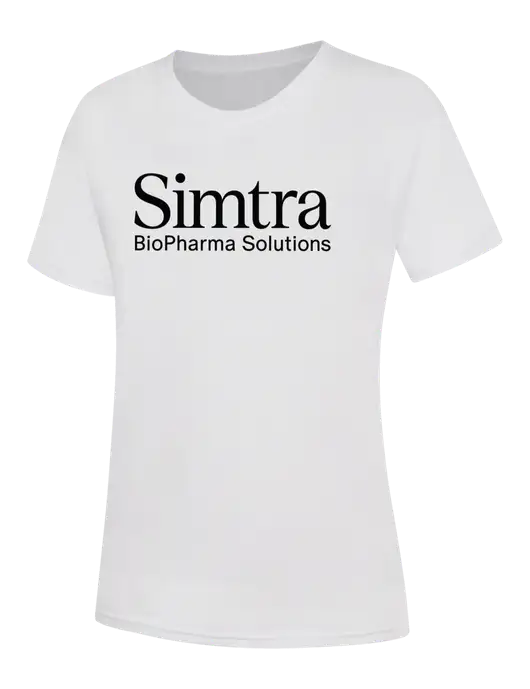 Womens White Core Blend Tee w/Simtra Logo