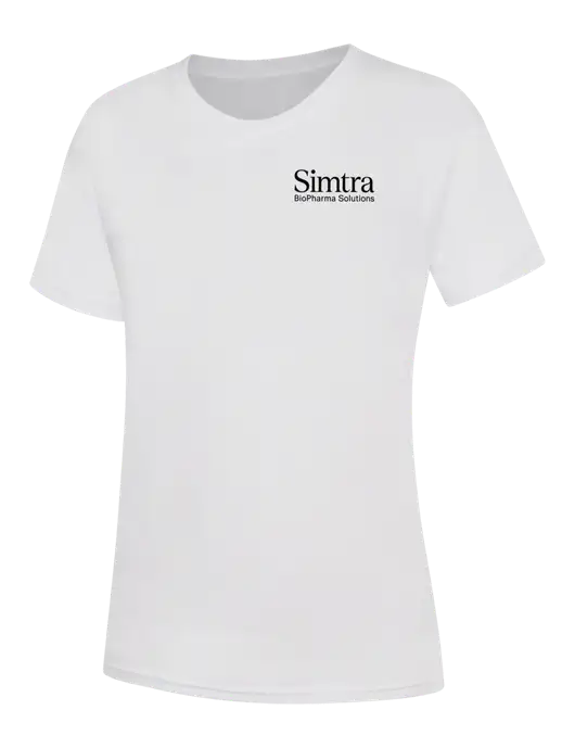 Womens White Core Blend Tee w/Simtra Logo