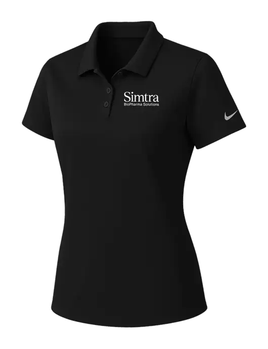 Nike Womens Black Dry Essential Solid Polo w/Simtra Logo