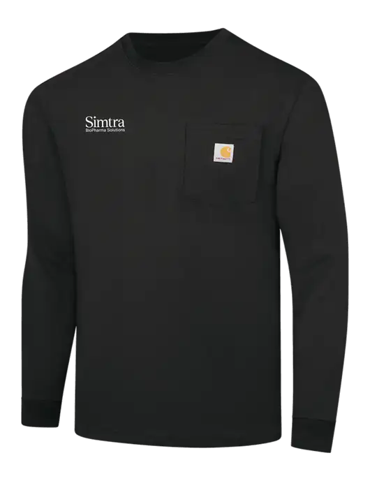Carhartt Black Workwear Pocket Long Sleeve T-Shirt w/Simtra Logo