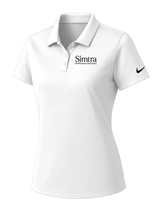 Nike Womens White Dry Essential Solid Polo w/Simtra Logo