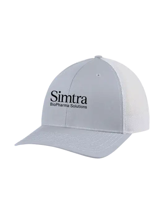 Richardson Adjustable Snapback Original 112 Trucker Cap Light Heather Grey w/White Mesh w/Simtra Logo