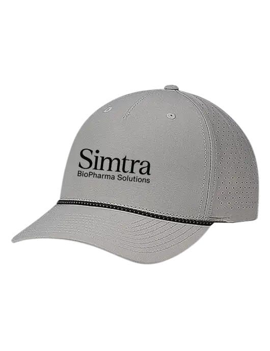 Richardson Laser Perf Performance Light Grey/Black-Grey Rope Cap w/Simtra Logo