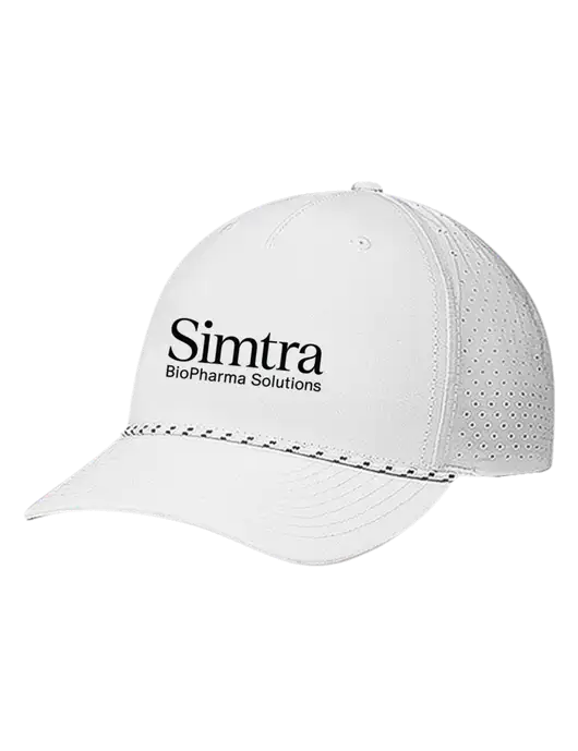 Richardson Laser Perf Performance White/White-Black Rope Cap w/Simtra Logo