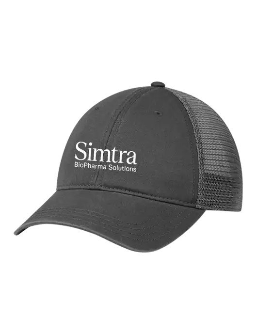Richardson 111 Garment Washed Trucker Cap Charcoal w/Charcoal Mesh w/Simtra Logo