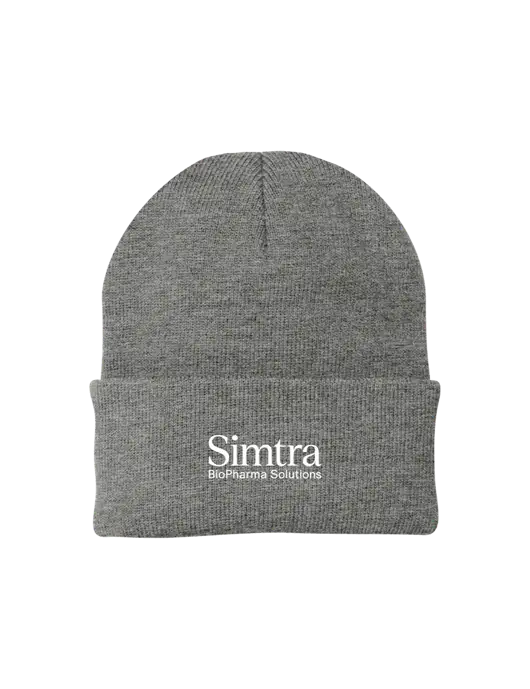 Medium Grey Heather Knit Cap w/Simtra Logo