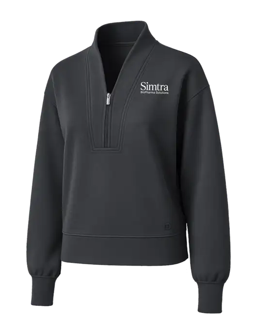 OGIO Womens Dark Grey Transcend 1/4-Zip w/Simtra Logo