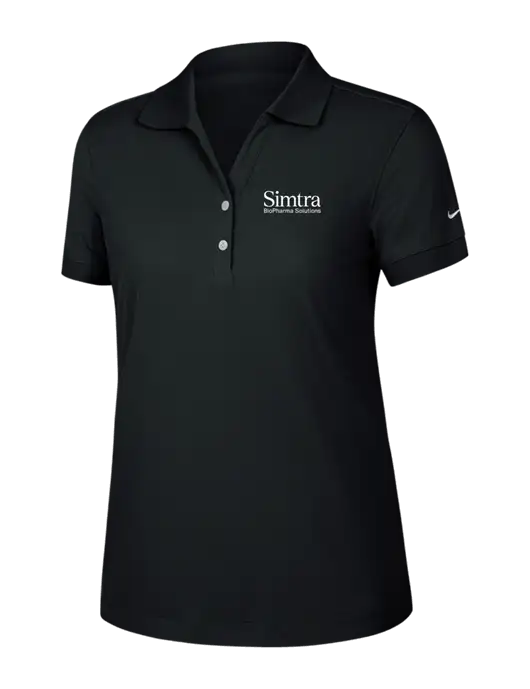Nike Womens Dri-FIT Classic Black Polo w/Simtra Logo