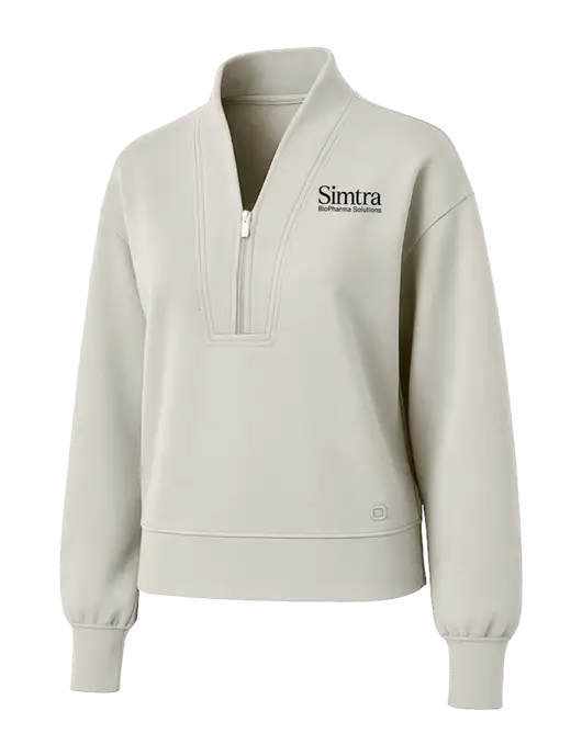 OGIO Womens Ivory Transcend 1/4-Zip w/Simtra Logo
