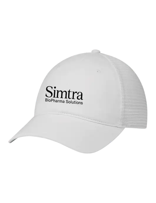 Richardson 111 Garment Washed Trucker Cap White w/White Mesh w/Simtra Logo