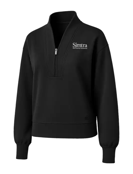 OGIO Womens Black Transcend 1/4-Zip w/Simtra Logo