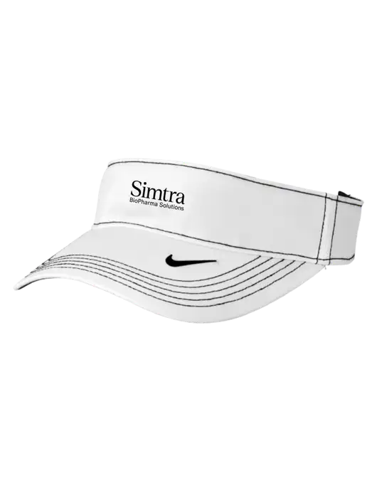 Nike White Dri-FIT Ace Visor w/Simtra Logo