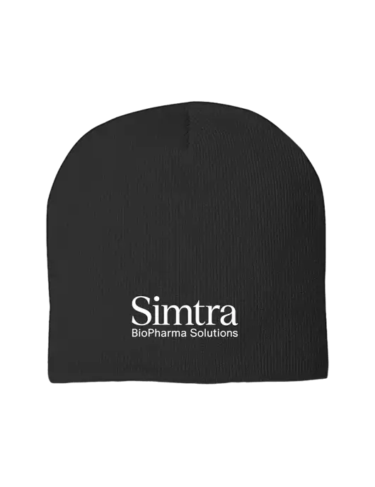 Solid Black Element Knit Beanie w/Simtra Logo