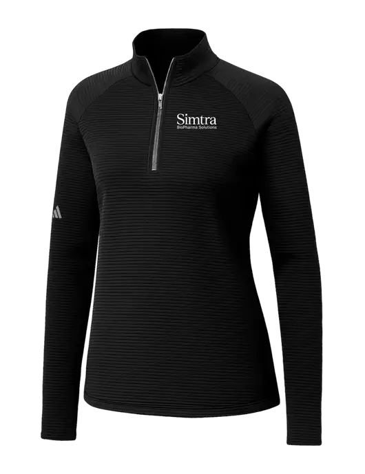 Adidas Womens Black Spacer Quarter-Zip Pullover  w/Simtra Logo