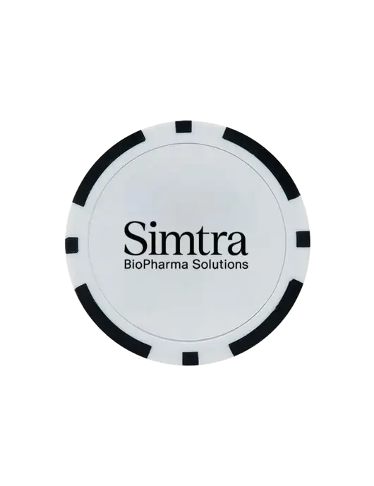 Black Poker Chip Ball Marker w/Simtra Logo